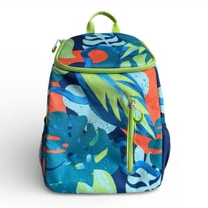 New Target Tropical Cooler Backpack Insulated Lunch Bag Beach Picnic Blue Green